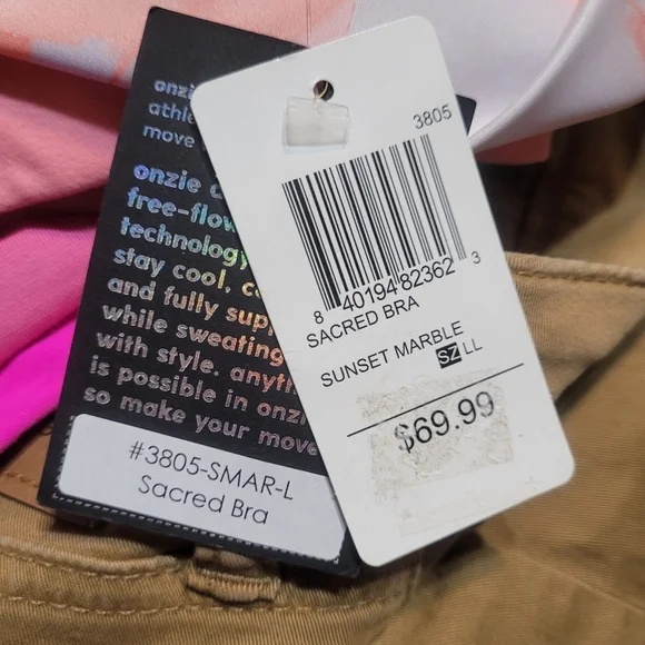 Onzie White Strappy Sports Bra - Picture 5 of 6